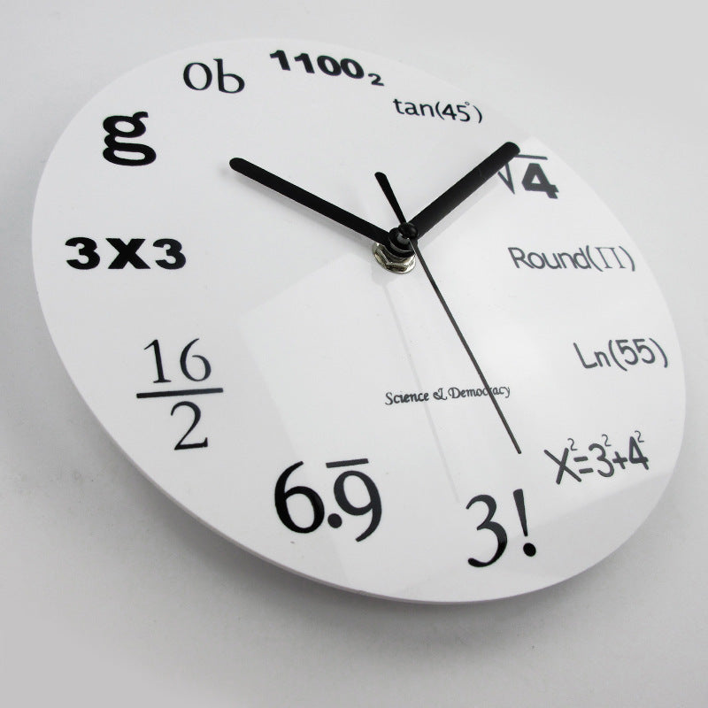 Mathematical formula wall clock