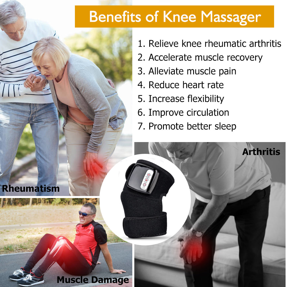 Electric Infrared Heating Knee Massager Wrap Elbow Joint Support Vibration Therapy Physiotherapy Machine Pain Relief Massageador