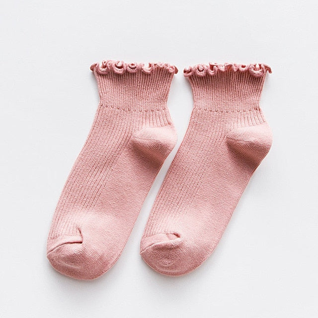 Women Frilly Ruffle Socks Lolita Style
