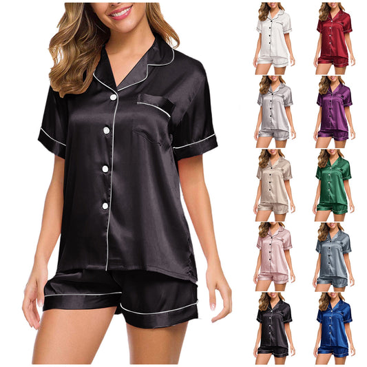 Silk Short Sleeve and Pajamas for Women