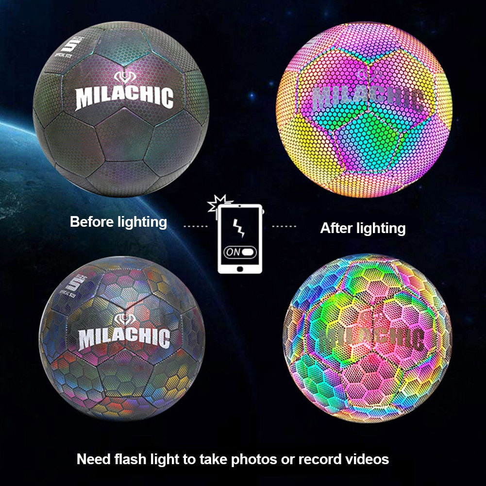 Holographic Glowing Soccer Ball